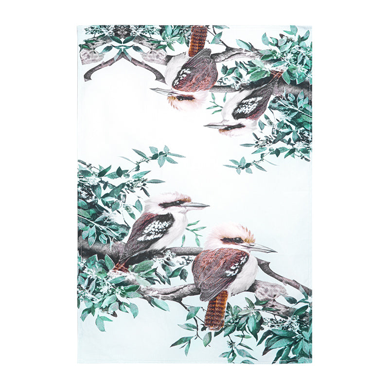Kookaburra Tea Towel – Australian Native Bird Cotton Kitchen Towel
