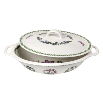 Portmeirion Botanic Garden - 39x24cm Covered Vegetable Dish Oval Assorted motifs