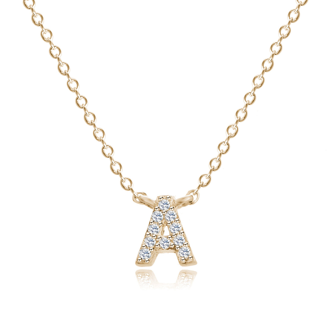 Jingxu 925 Pure Silver 26-Letter Necklace, Lightweight Luxury Lockbone Chain with Diamond-Inlaid Letters for Women (Cross-border Foreign Trade Jewelry)
