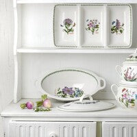 Portmeirion Botanic Garden - 39x24cm Covered Vegetable Dish Oval Assorted motifs