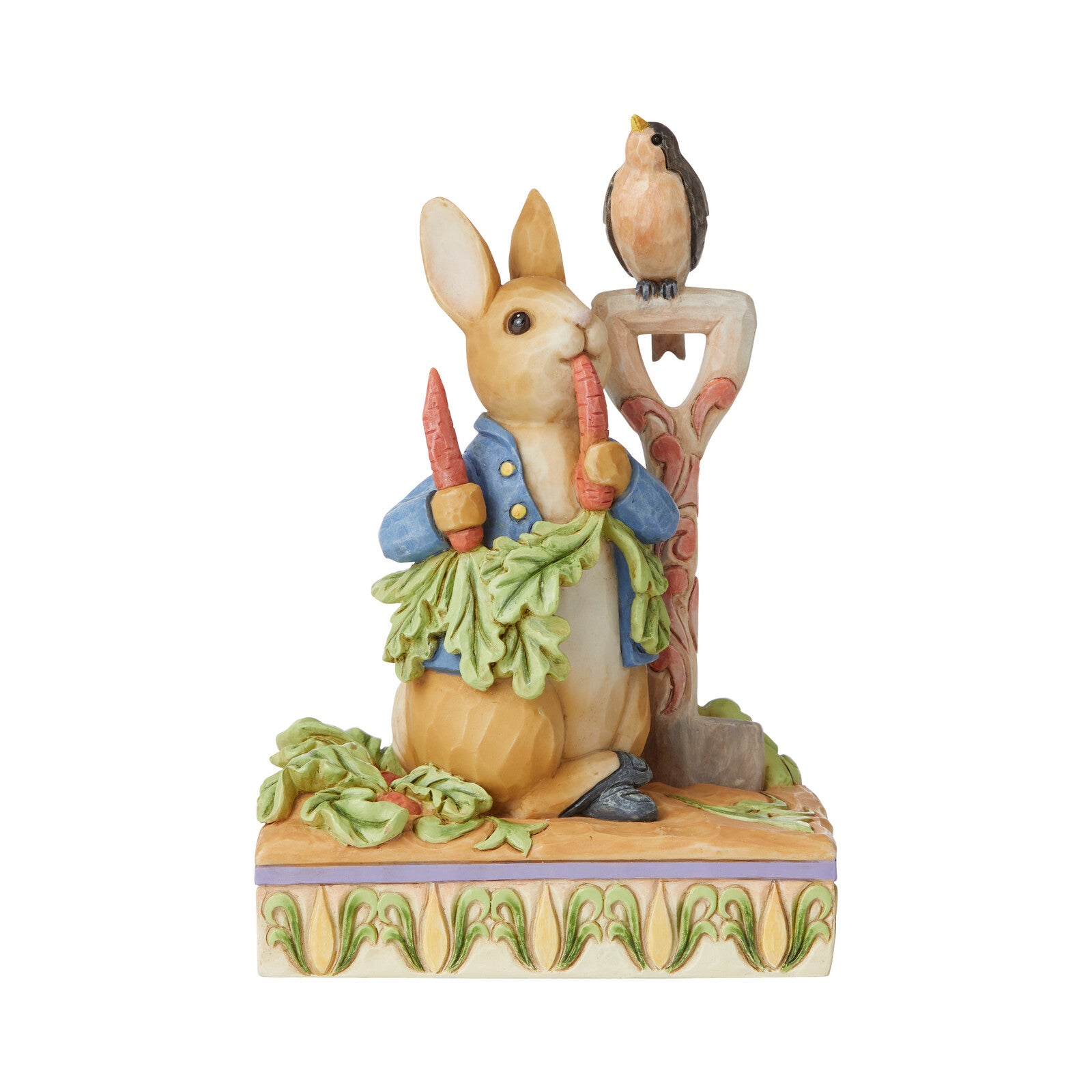 Beatrix Potter by Jim Shore - 14.5cm/5.7" Peter Rabbit Eating Radishes Then he ate some radishes