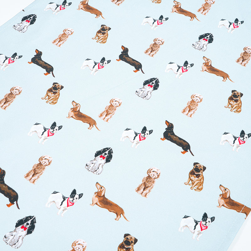 Dogs Tea Towel – Cute Mixed Breed Full-Print Cotton Kitchen Towel