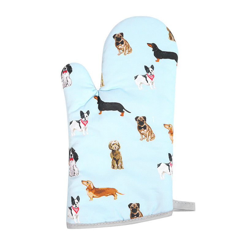 Apron, tea towel, and gloves ,100% cotton ,four-piece set.