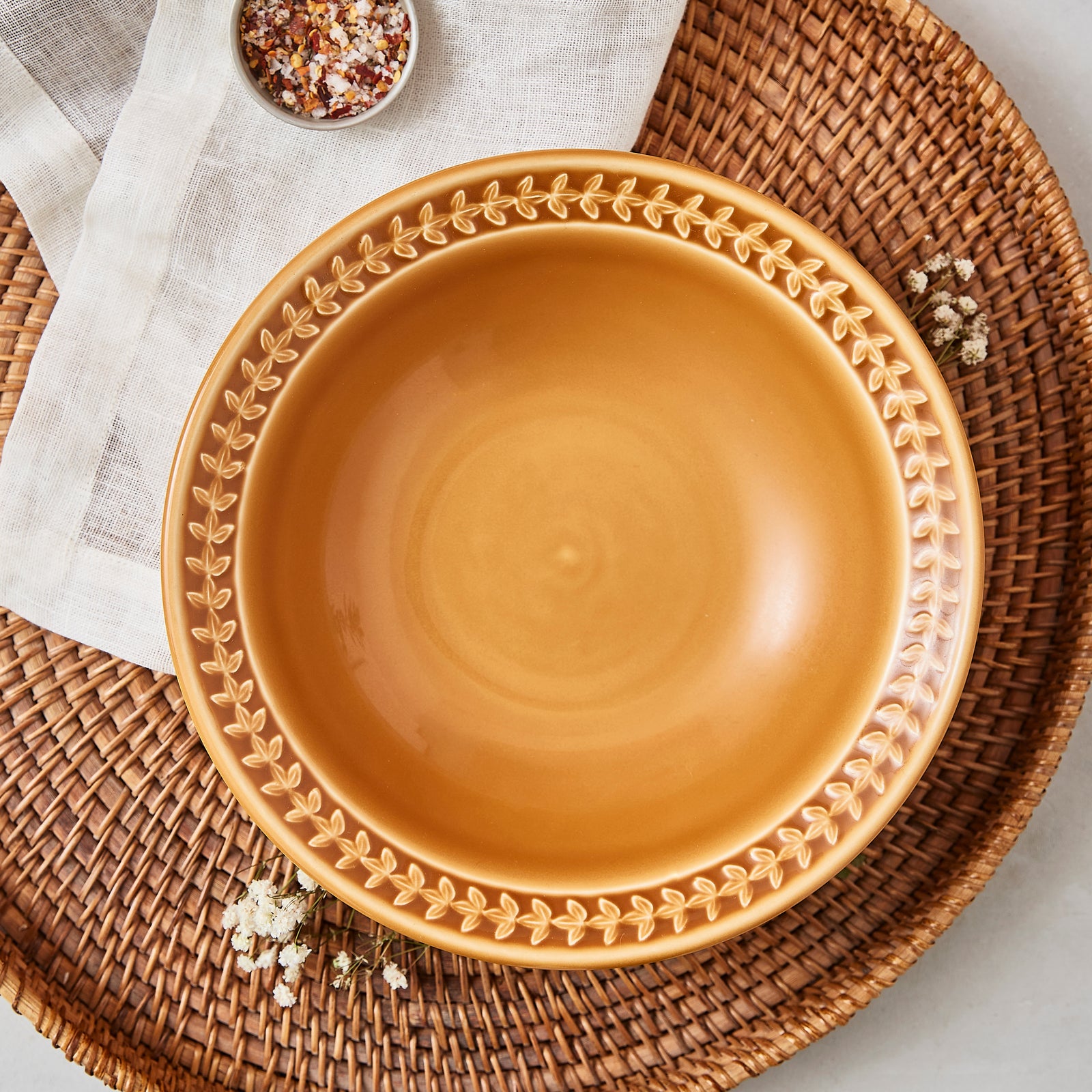 Portmeirion Botanic Garden Harmony - 23cm Pasta Bowl (S/4) Amber