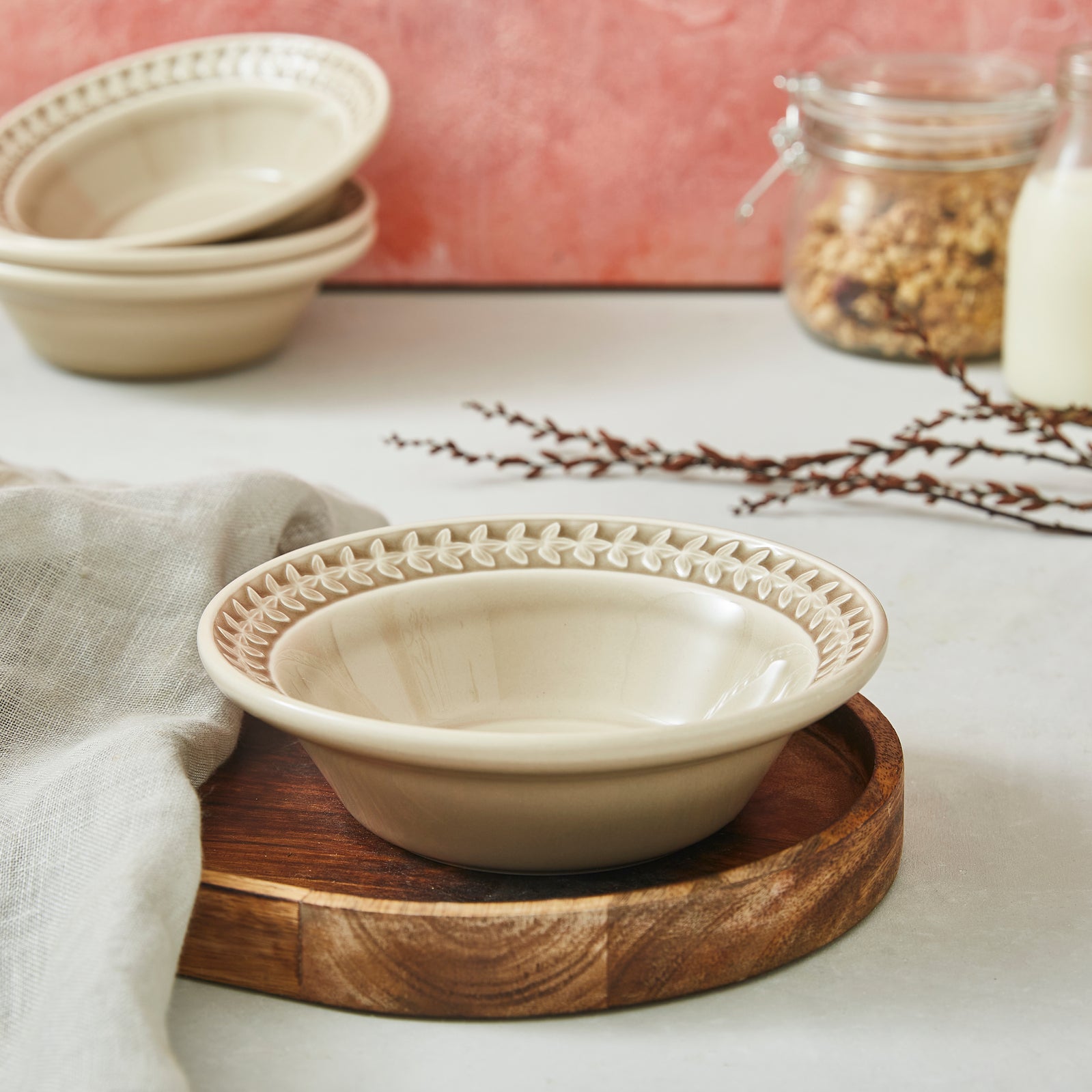 Portmeirion Botanic Garden Harmony - 16.5cm Cereal Bowl (S/4) Stone