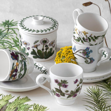 Portmeirion Botanic Garden - 0.11L Coffee Cup & Saucer (Boxed S/6) Assorted motifs