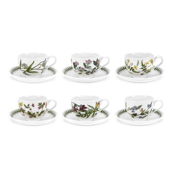 Portmeirion Botanic Garden - 0.28L Breakfast Cup & Saucer (Boxed S/6) Assorted motifs