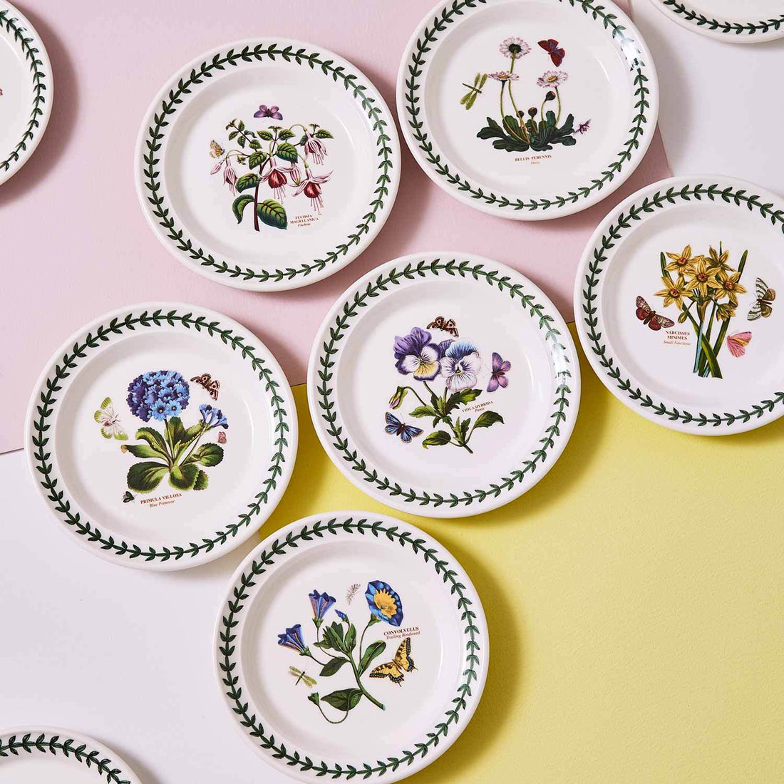 Portmeirion Botanic Garden - 16.5cm Side Plates (S/6) Assorted motifs