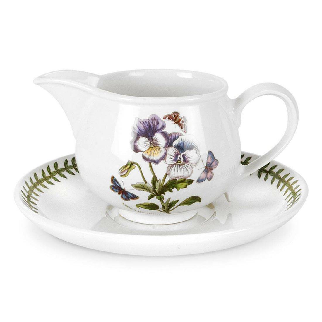 Portmeirion Botanic Garden - 0.6L Gravy Boat and Stand Pansy