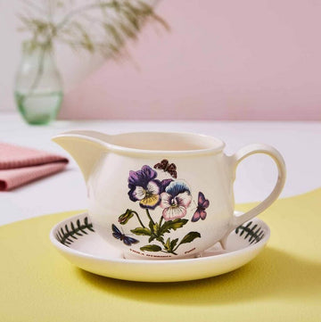 Portmeirion Botanic Garden - 0.6L Gravy Boat and Stand Pansy