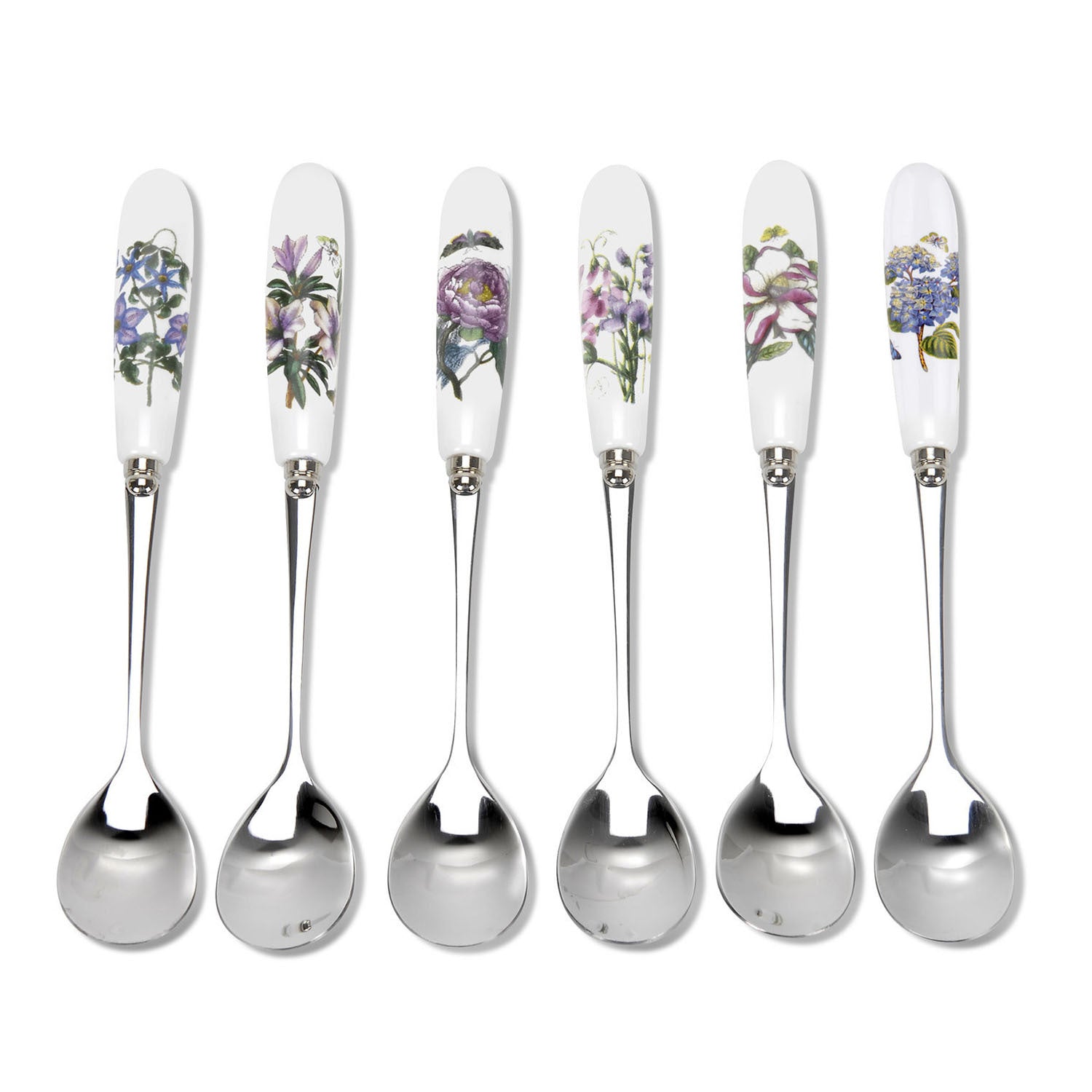 Portmeirion Botanic Garden - 15.5cm Teaspoons (Boxed S/6) Assorted motifs