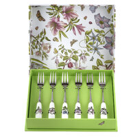 Portmeirion Botanic Garden - 15.5cm Pastry Forks (Boxed S/6) Assorted motifs