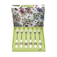Portmeirion Botanic Garden - 15.5cm Pastry Forks (Boxed S/6) Assorted motifs