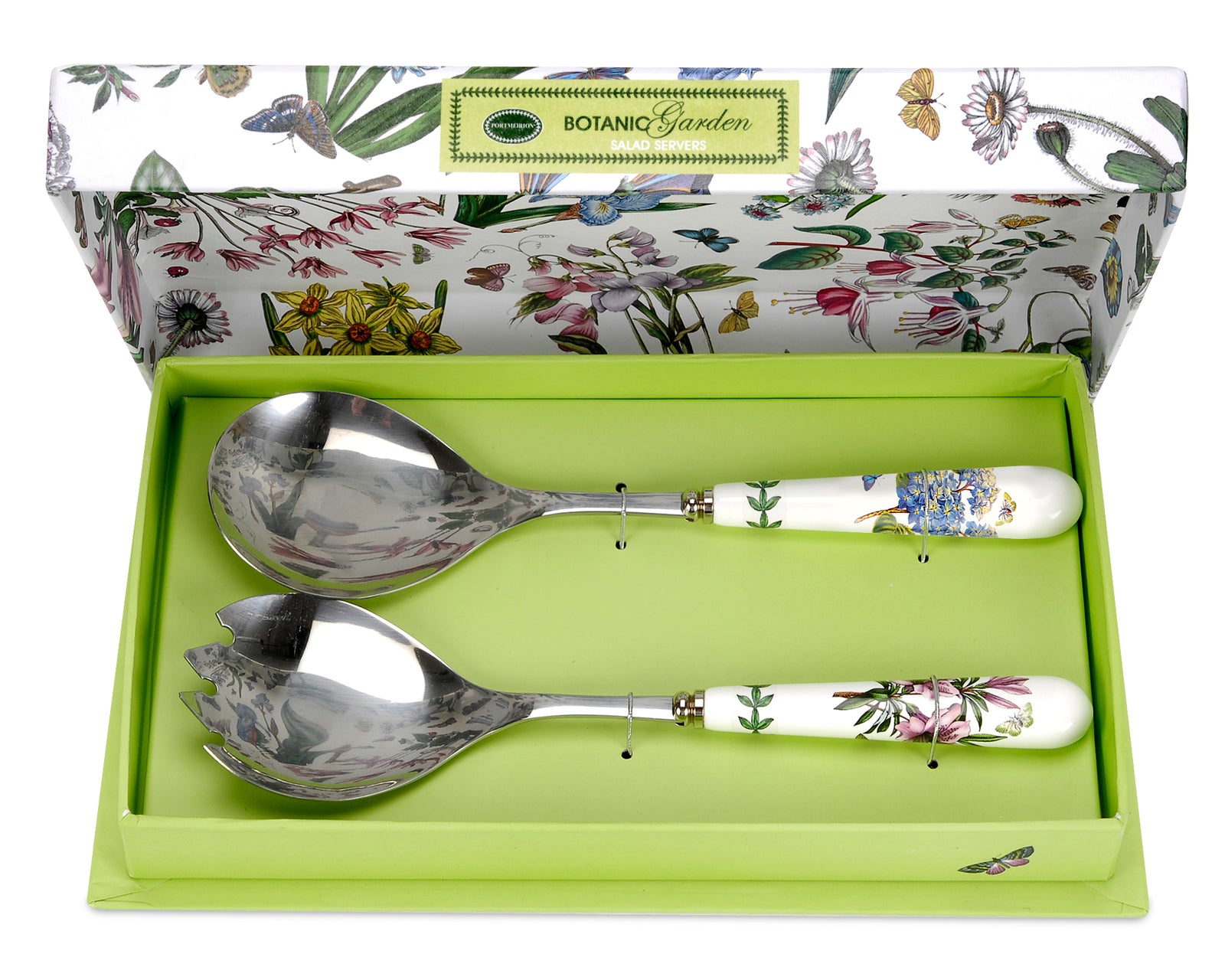 Portmeirion Botanic Garden - 24cm Salad Servers (Boxed S/2) Lily Flowered Azalea, African L