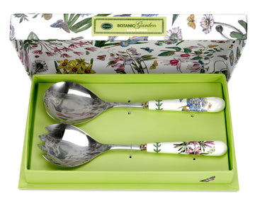 Portmeirion Botanic Garden - 24cm Salad Servers (Boxed S/2) Lily Flowered Azalea, African L