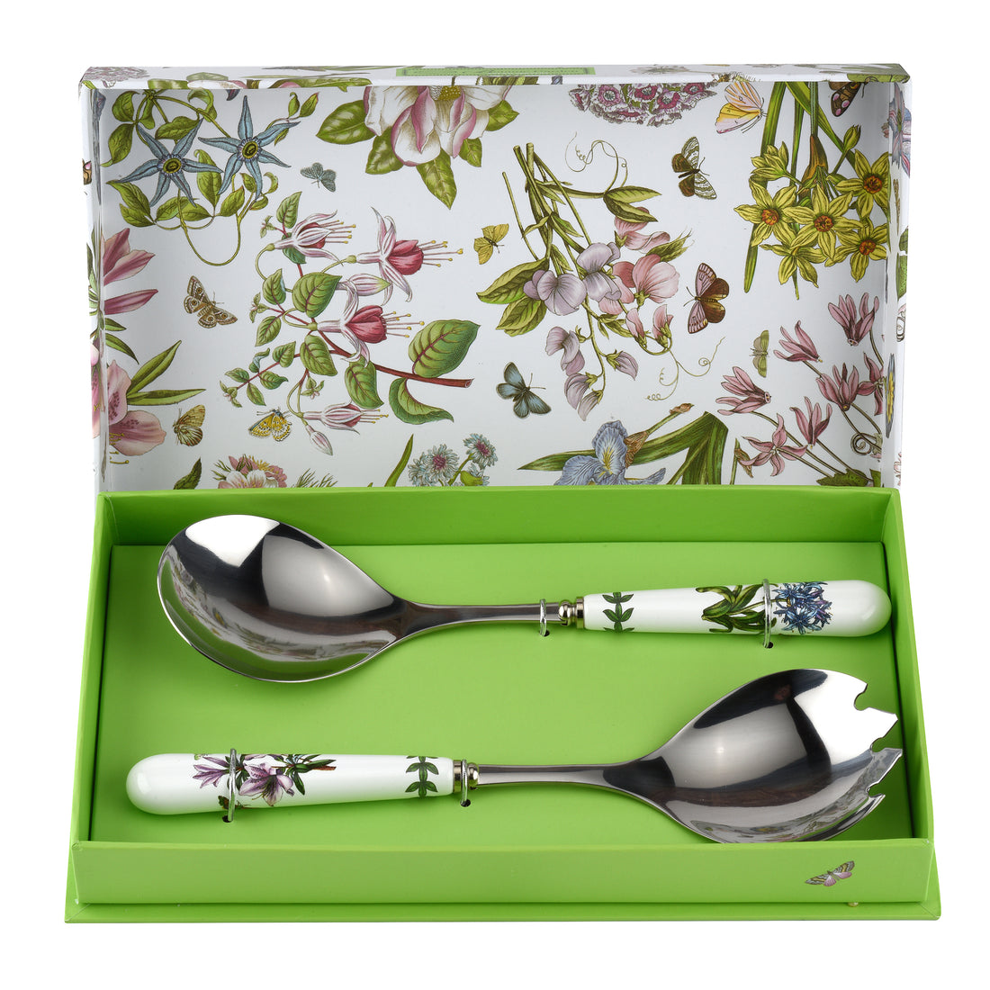 Portmeirion Botanic Garden - 24cm Salad Servers (Boxed S/2) Lily Flowered Azalea, African L