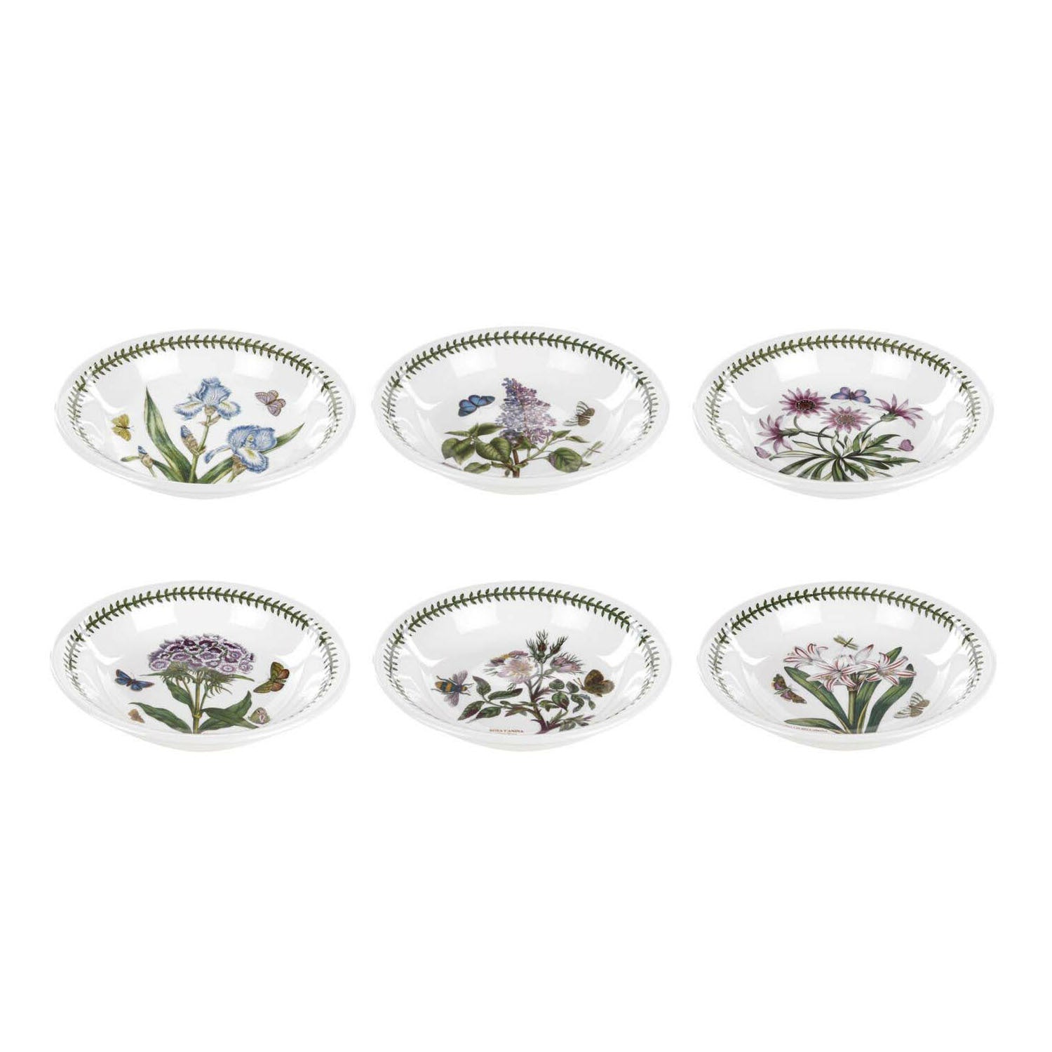 Portmeirion Botanic Garden - 22cm Pasta Bowl (Boxed S/6) Assorted motifs