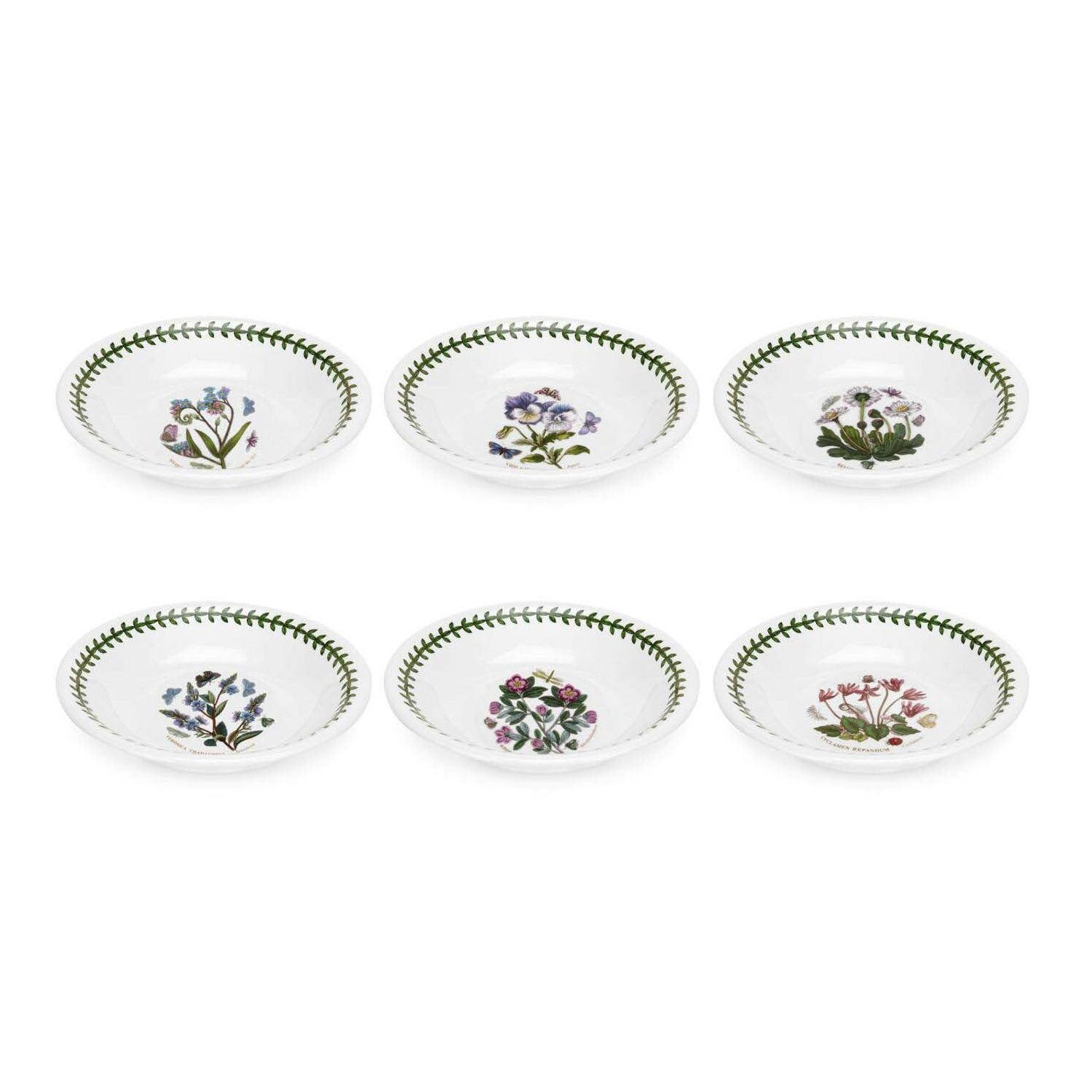 Portmeirion Botanic Garden - 18cm Bowl (Boxed S/6) Assorted motifs