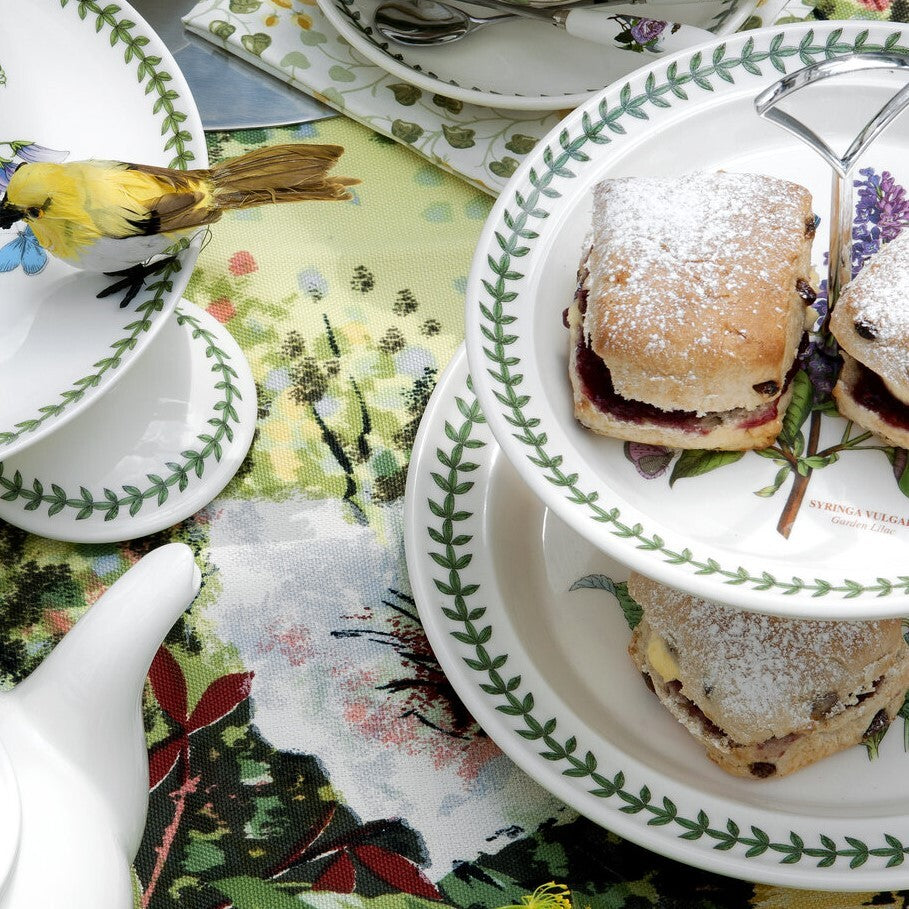 Portmeirion Botanic Garden - 26.8cm 2-Tier Cake Stand Foxglove, Garden Lilac