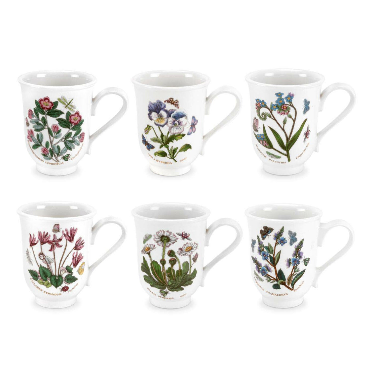 Portmeirion Botanic Garden - 0.28L Bell Beaker Mug (Boxed S/6) Assorted motifs