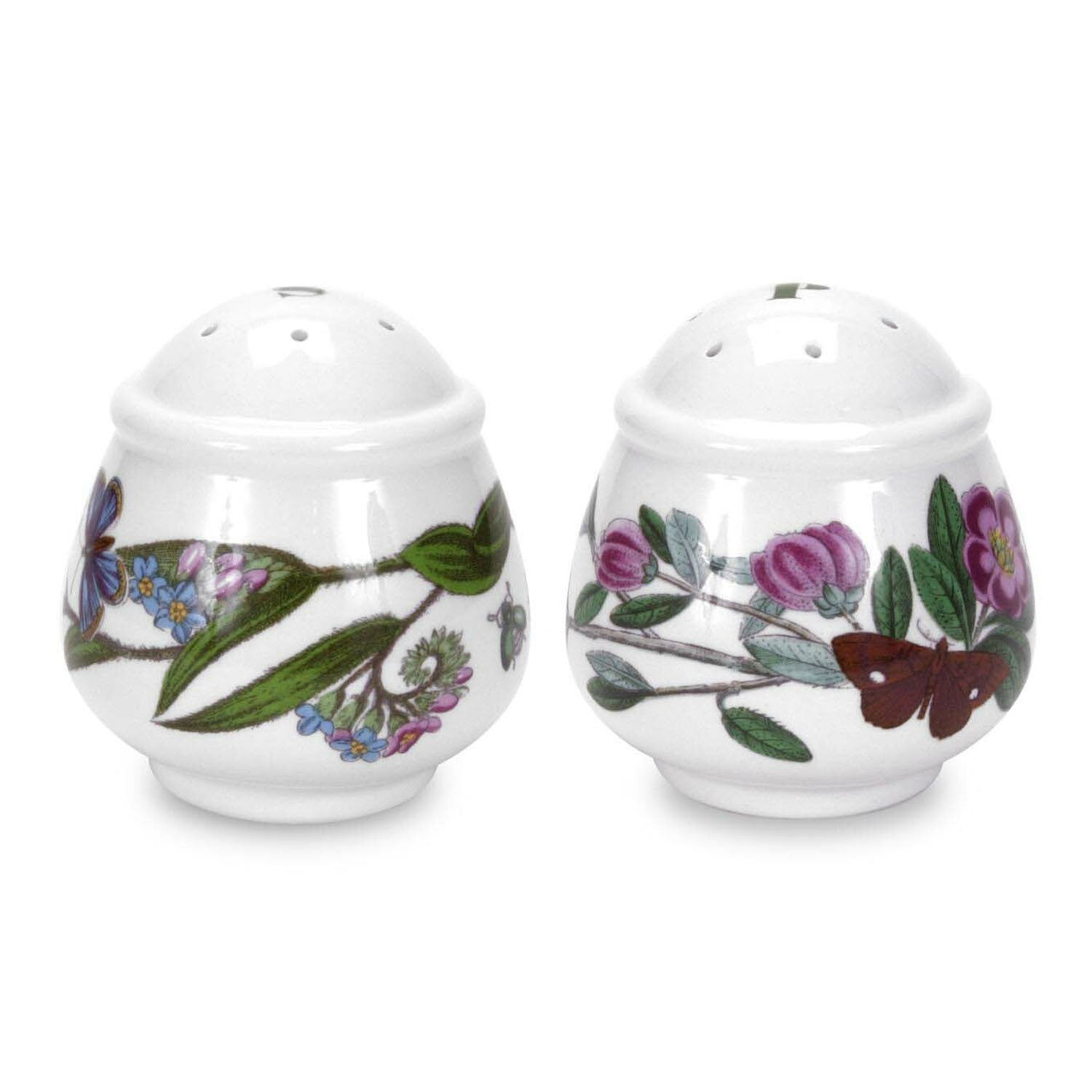 Portmeirion Botanic Garden - 7cm Salt & Pepper (Boxed Pair) Rhododendron, Forget-Me-Not
