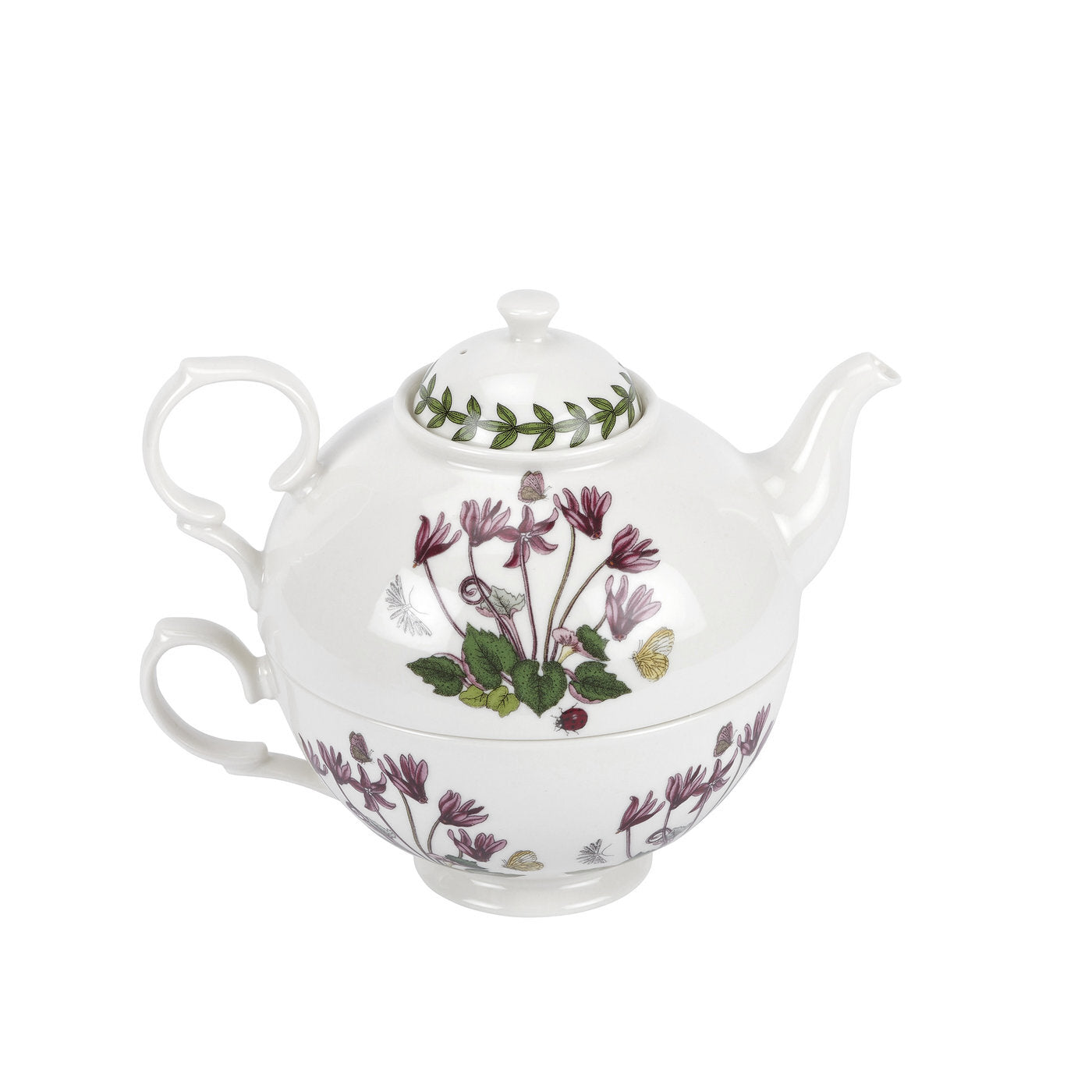 Portmeirion Botanic Garden - 0.35L Tea For One Set Cyclamen