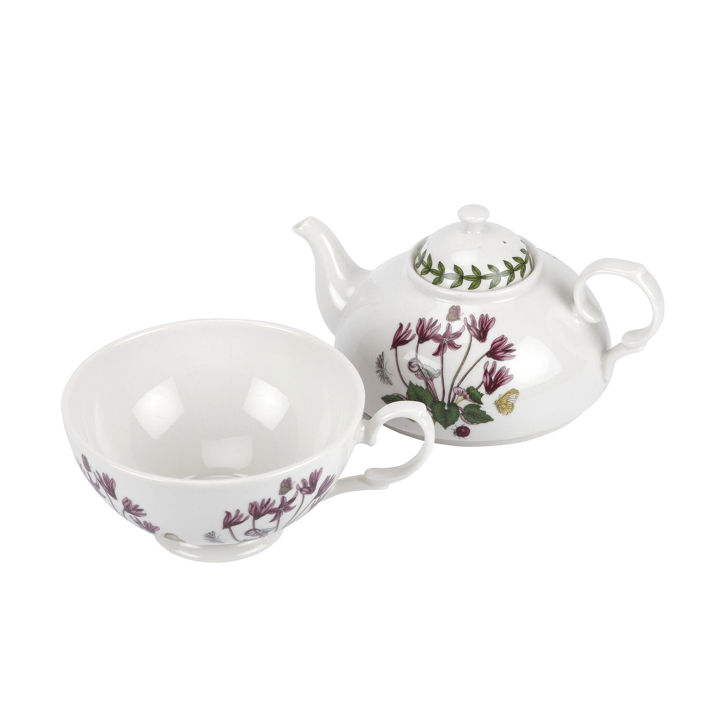 Portmeirion Botanic Garden - 0.35L Tea For One Set Cyclamen