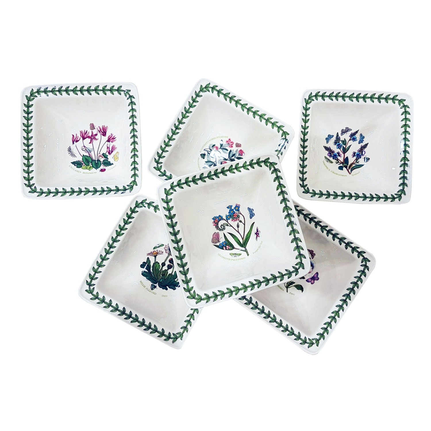 Portmeirion Botanic Garden - 17cm Square Bowl (S/6) Assorted Motifs