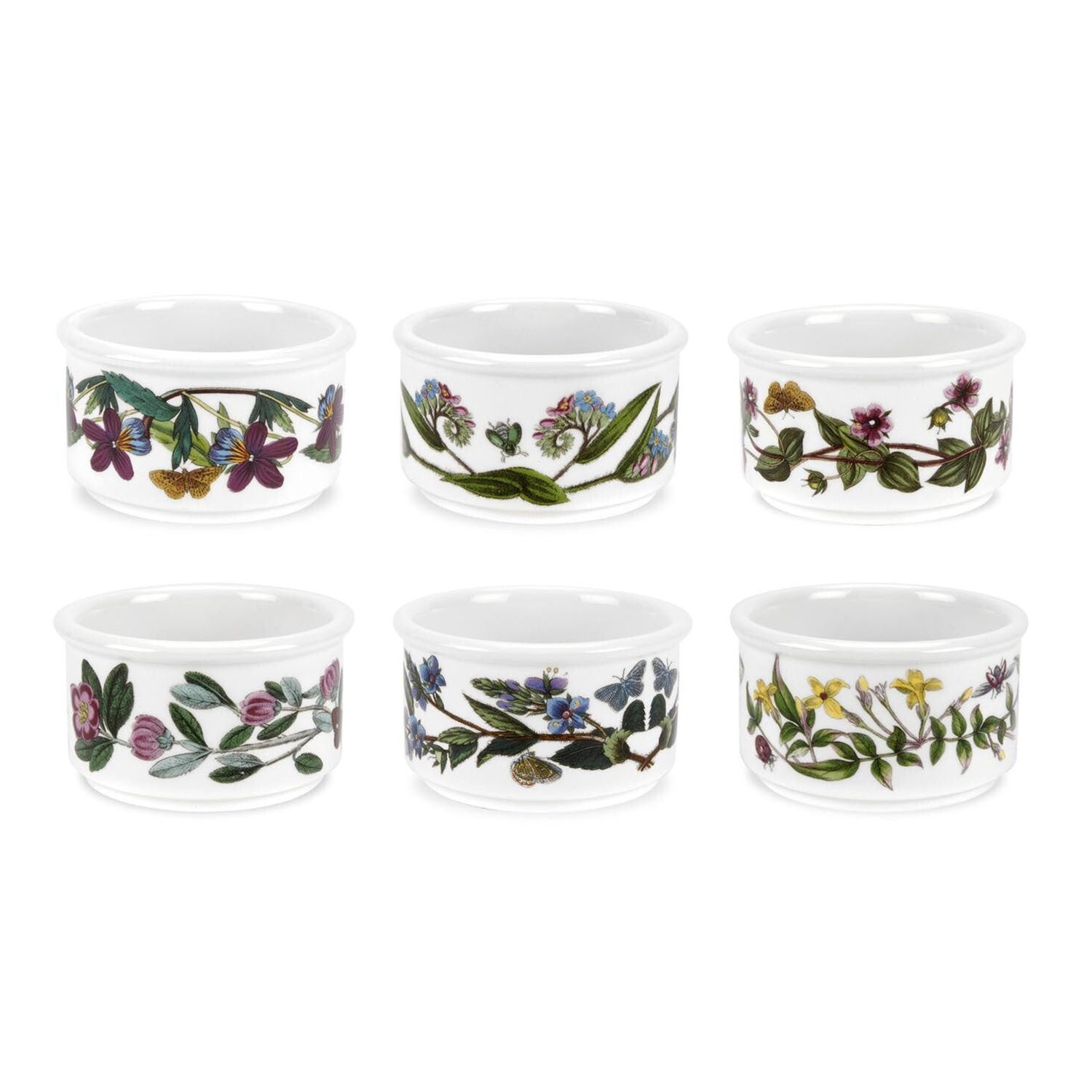 Portmeirion Botanic Garden - 0.15L Stacking Ramekins (S/6) Assorted motifs
