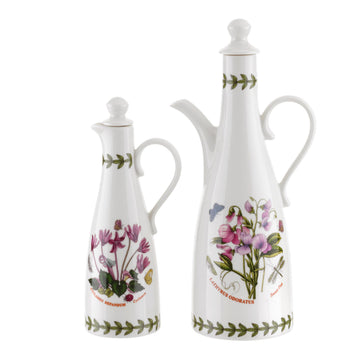 Portmeirion Botanic Garden - 23cm Oil & 17.5cm Vinegar (Boxed Set) Cyclamen, Sweet Pea