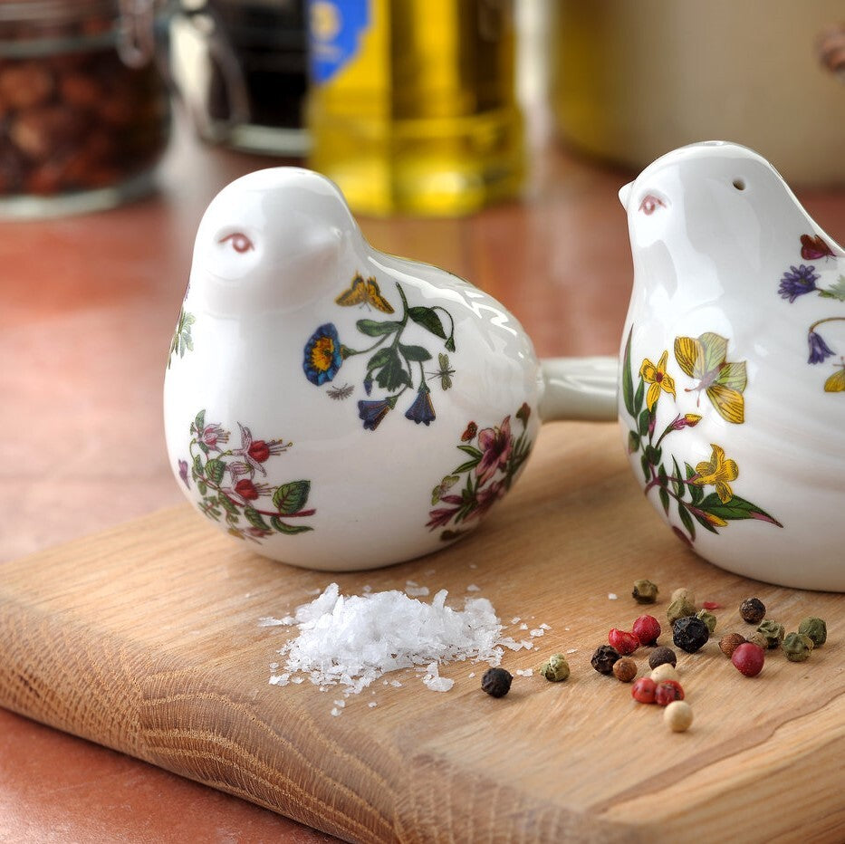 Portmeirion Botanic Garden - 9.5x6.5cm Bird Salt & Pepper (Boxed Pair) Assorted motifs