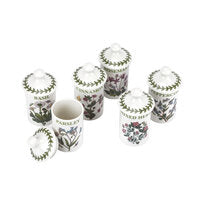 Portmeirion Botanic Garden - 11.5cm Herb & Spice Jar (Boxed S/6) Assorted motifs