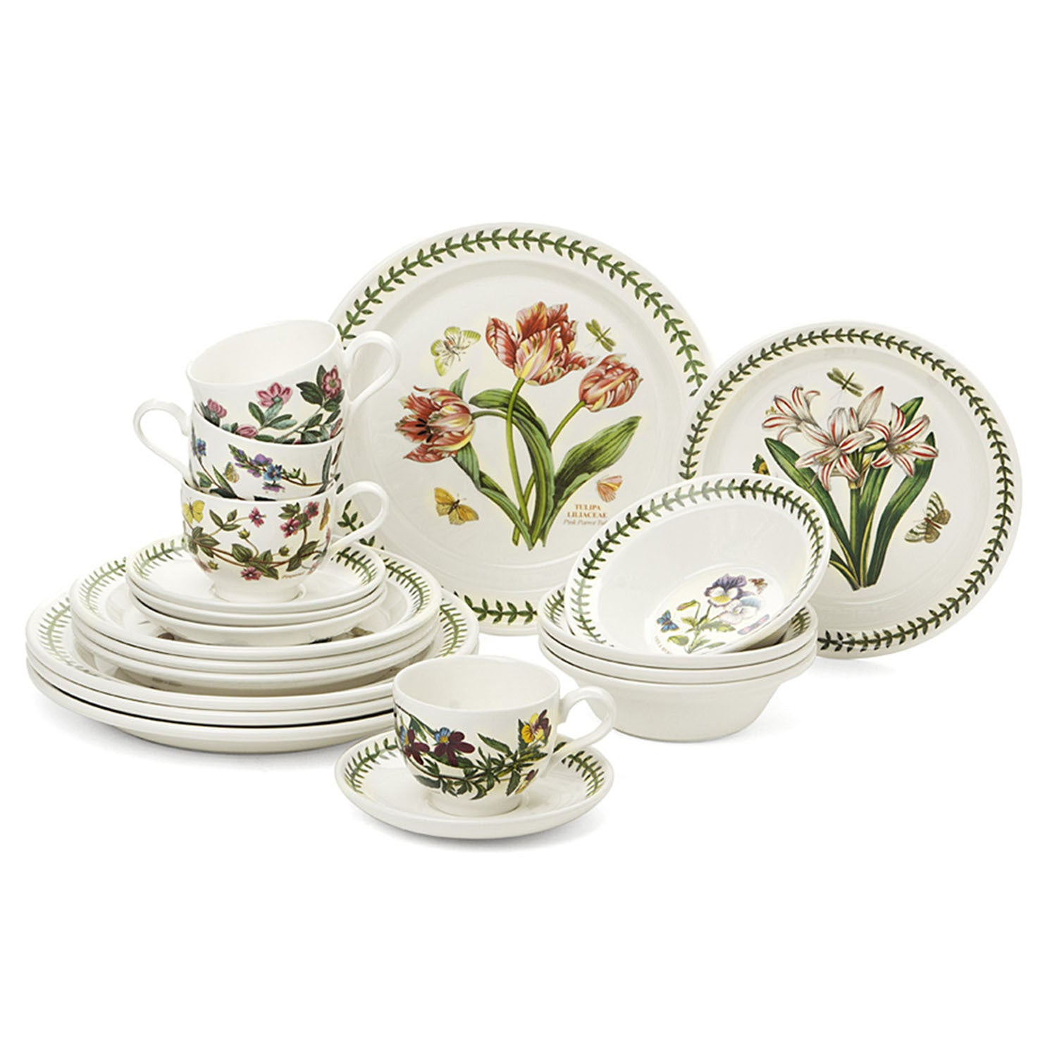 Portmeirion Botanic Garden - 20pc Dinner Set    Assorted motifs