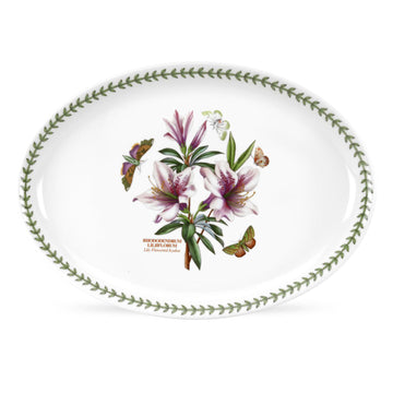 Portmeirion Botanic Garden - 37cm Oval Serving Dish Lily Flowered Azalea