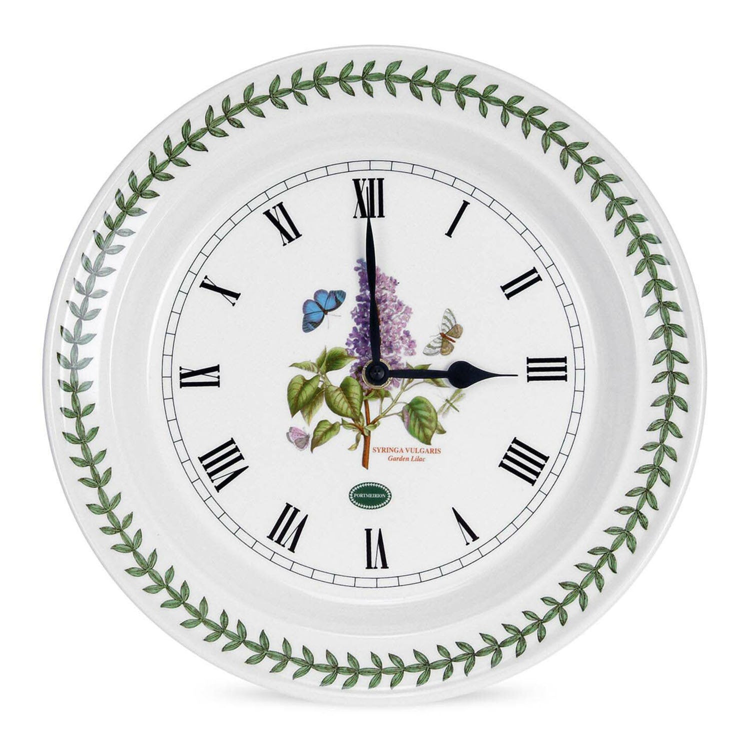 Portmeirion Botanic Garden - 27cm Wall Clock Garden Lilac