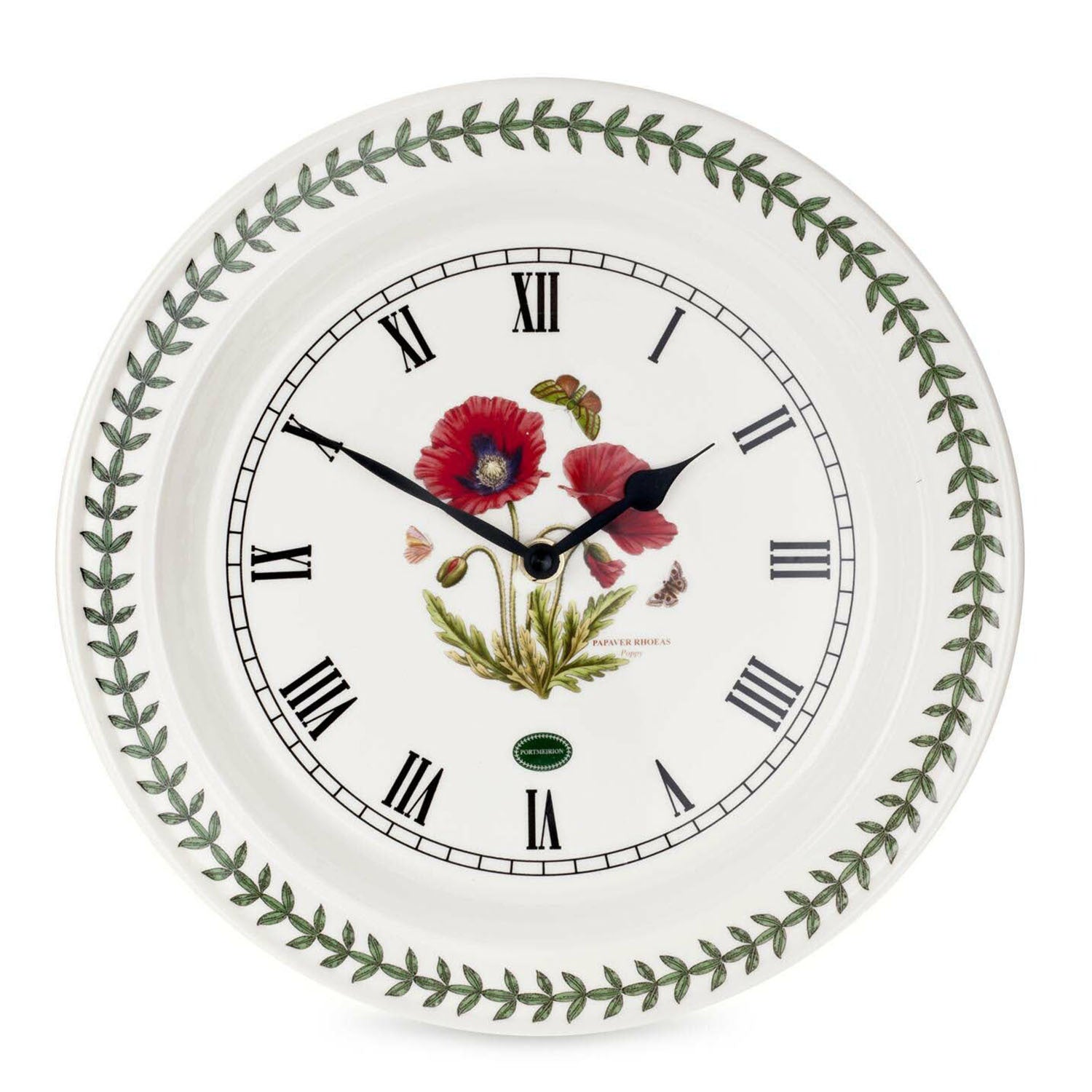 Portmeirion Botanic Garden - 27cm Wall Clock Poppy