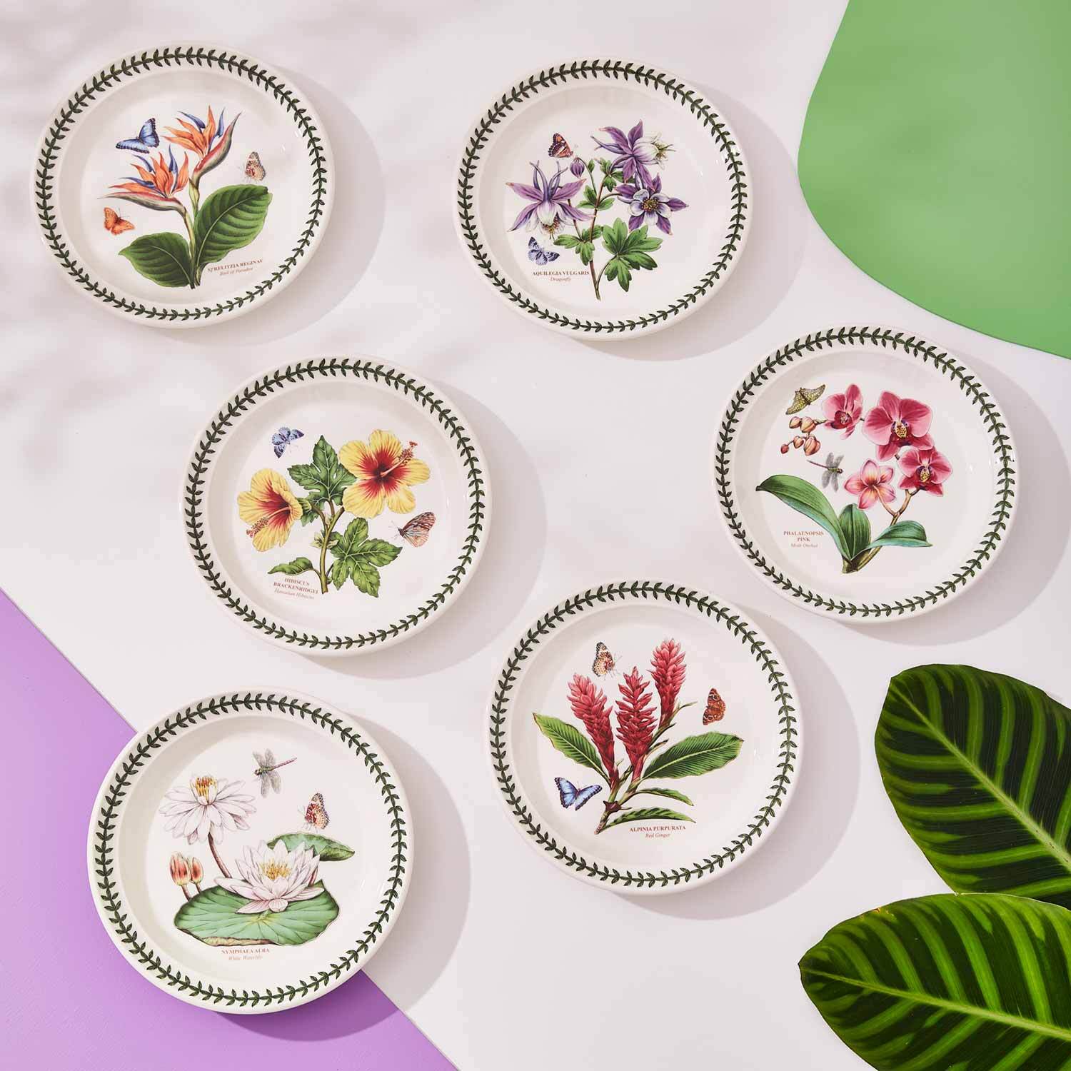 Portmeirion Exotic Botanic Garden - 21.5cm Entrée Plate (S/6) Assorted motifs