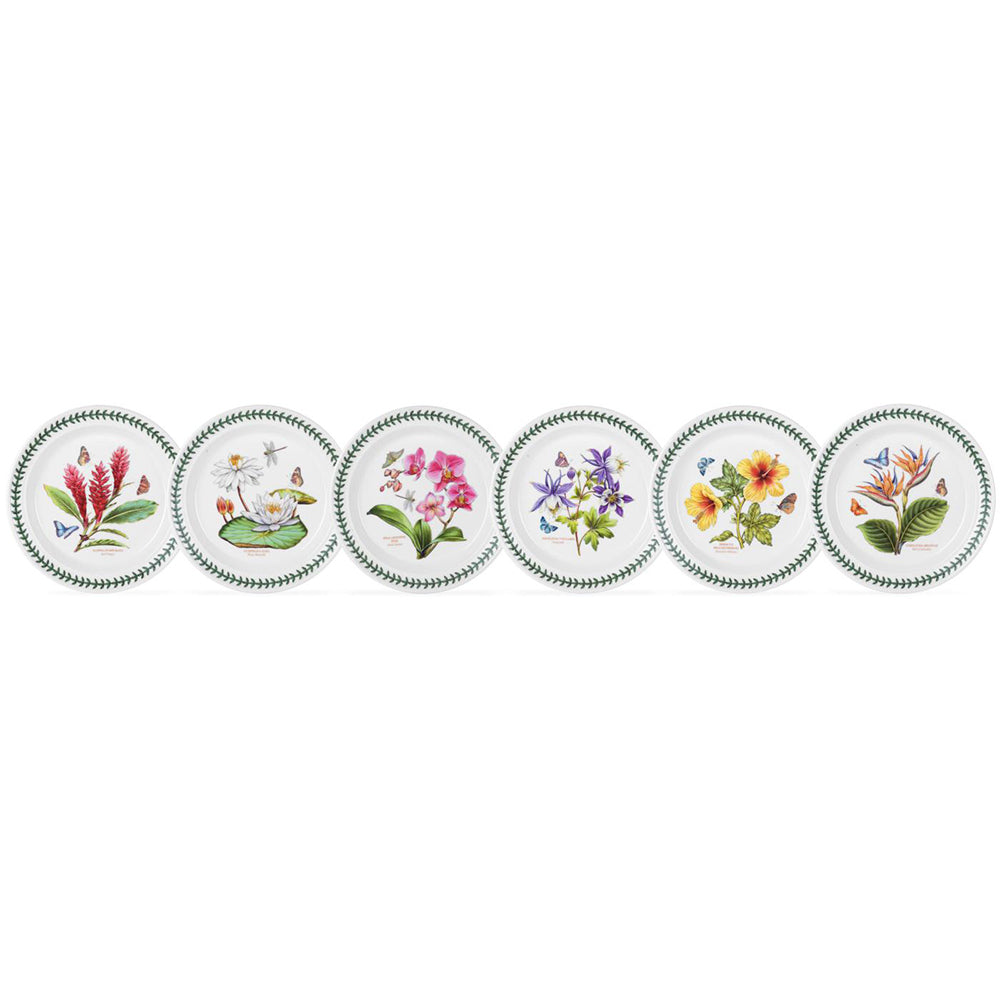 Portmeirion Exotic Botanic Garden - 21.5cm Entrée Plate (S/6) Assorted motifs