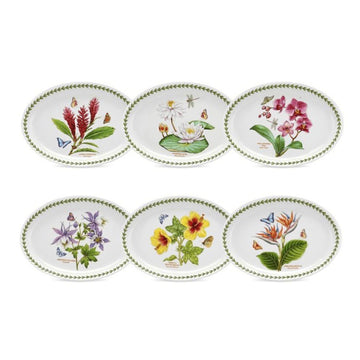 Portmeirion Exotic Botanic Garden - 27.4cm/10.5" Oval Platters (S/6) Assorted motifs