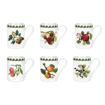 Portmeirion Pomona - 0.28L Coffee Mug (S/6) Pear, Cherry, Apple, Peach, Apricot, Blackberry