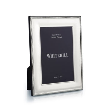 Whitehill Frames - Silver Plated Beaded Photo Frame 10cm x 15cm