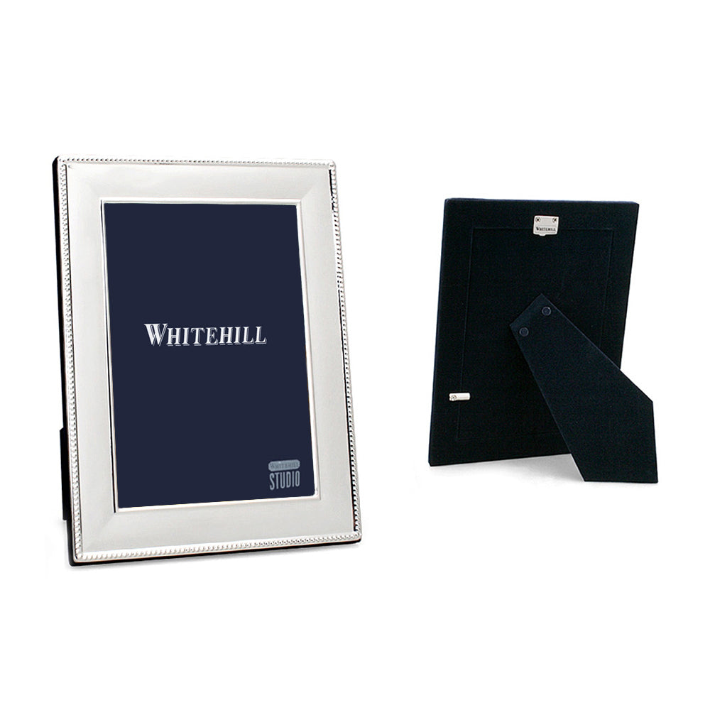 Whitehill Frames - Silver Plated Beaded Photo Frame 13cm x 18cm