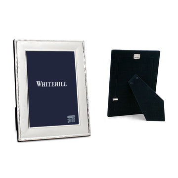 Whitehill Frames - Silver Plated Beaded Photo Frame 13cm x 18cm