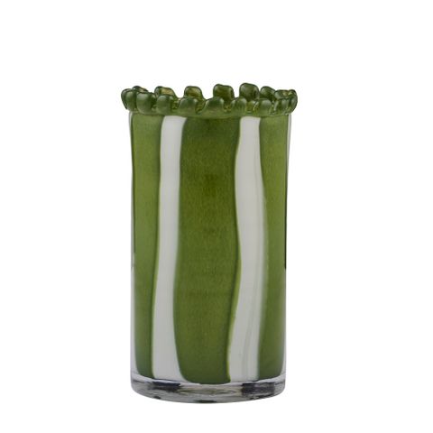 Pettine Glass Vase 12.5x23.5cm Green