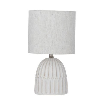Paige Ceramic Lamp 25.5x44cm- Ivory/Nat