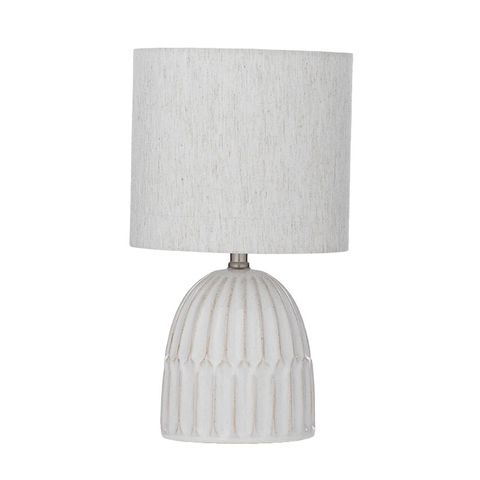 Paige Ceramic Lamp 25.5x44cm- Ivory/Nat