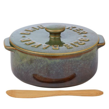 Loire Cer Brie Baker 13.5x16x7.5cm Olive