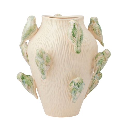 Swallow Ceramic Vase 29x31.5cm Iv/Blue