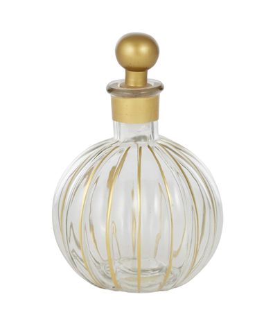 Kyphi Glass Bottle w Stopper 11x15cm Gd