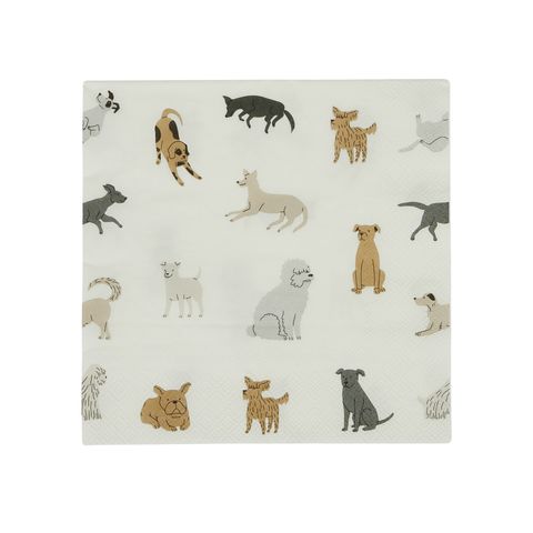 Woofers 20pk 3 Ply 33cm Napkin White/Nat
